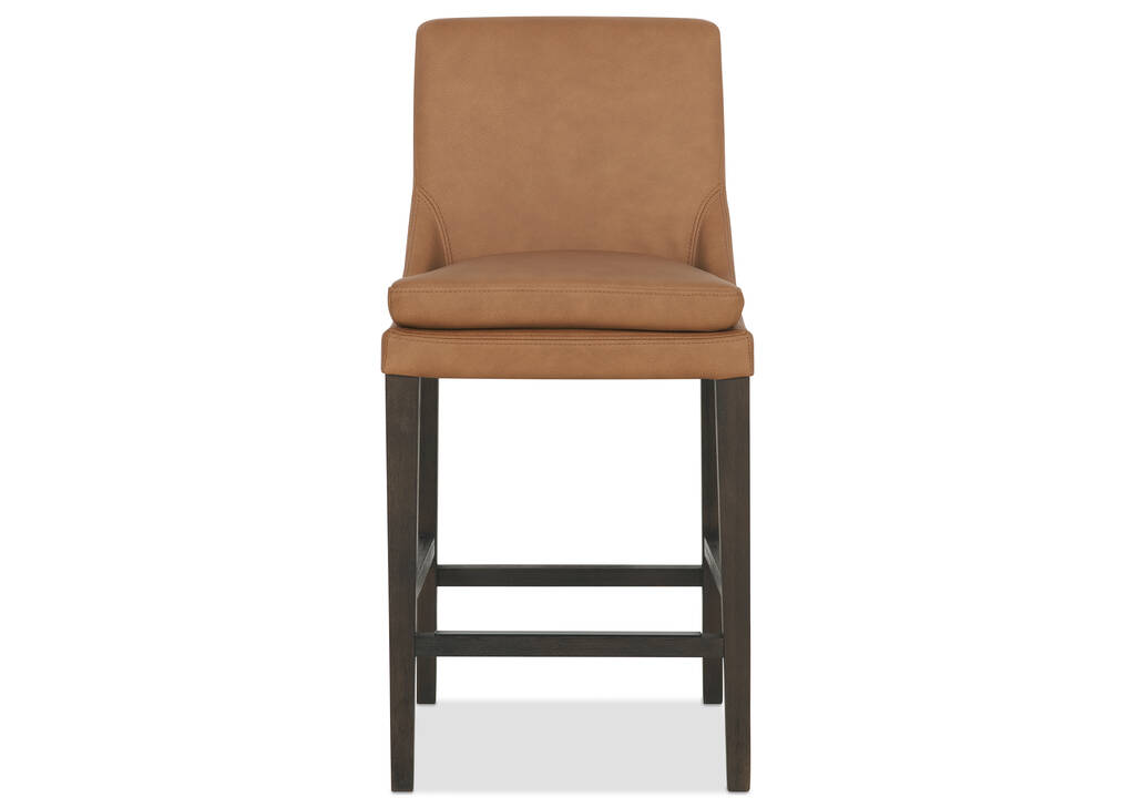 Maurizio Lthr Counter Stool -Torino Clay