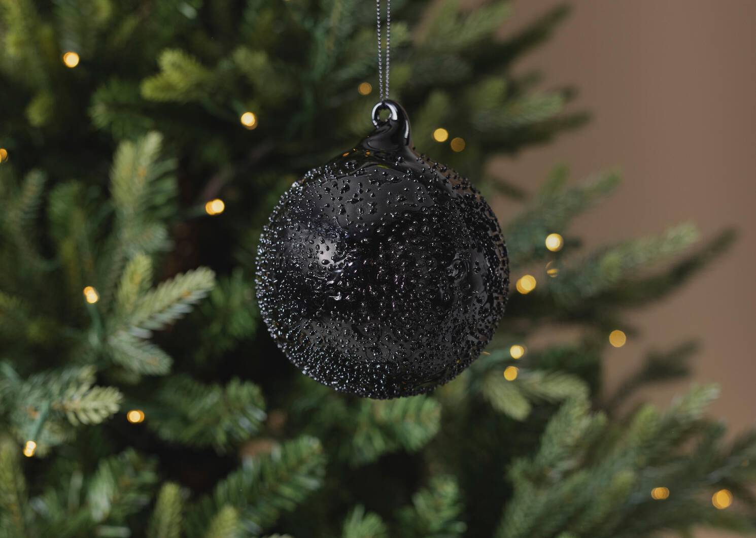 Vale Ball Ornament Black Urban Barn