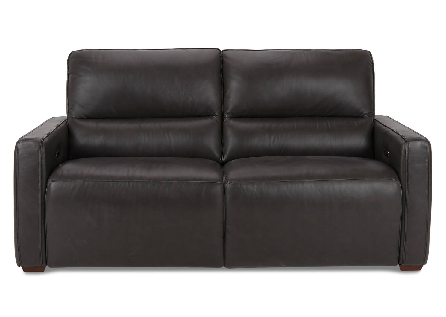 Encore Leather Reclining Sofa Bram Coal Urban Barn