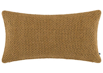 Coussin en coton Balmore 12x22 caramel