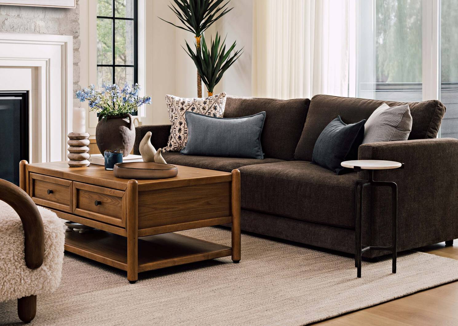 Elora Rug 96x120 Natural/Grey