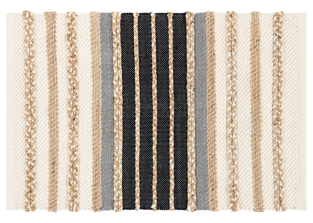 Saskia Accent Rugs - Nat/Ivory/Blk