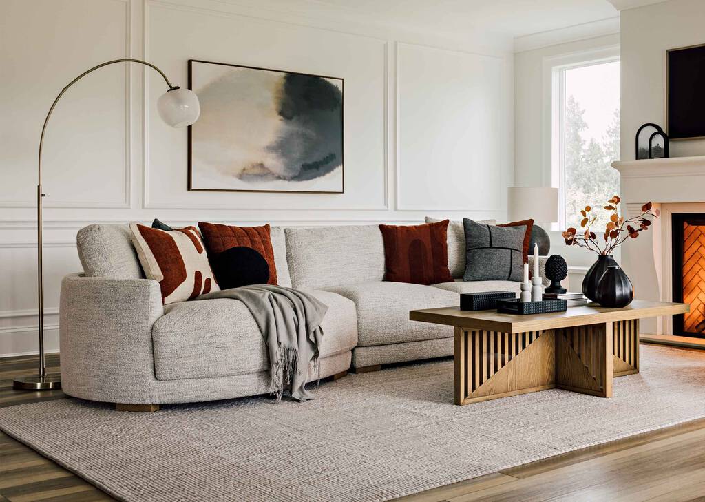 Anderson Sofa Chaise -Luly Pepper, RCF