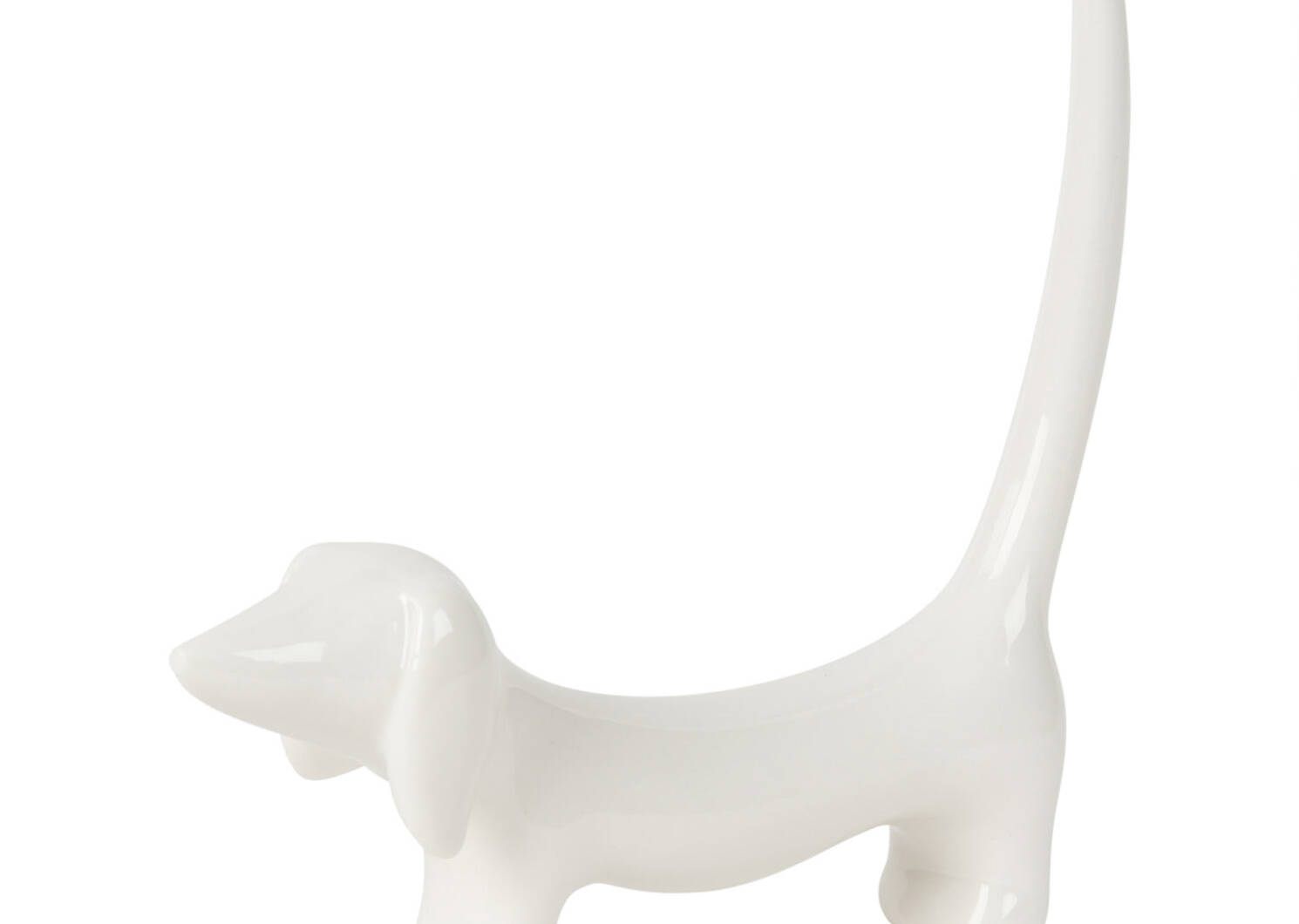 Dachshund Ring Holder White