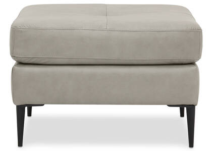 Lucca Custom Leather Ottoman 27x27"