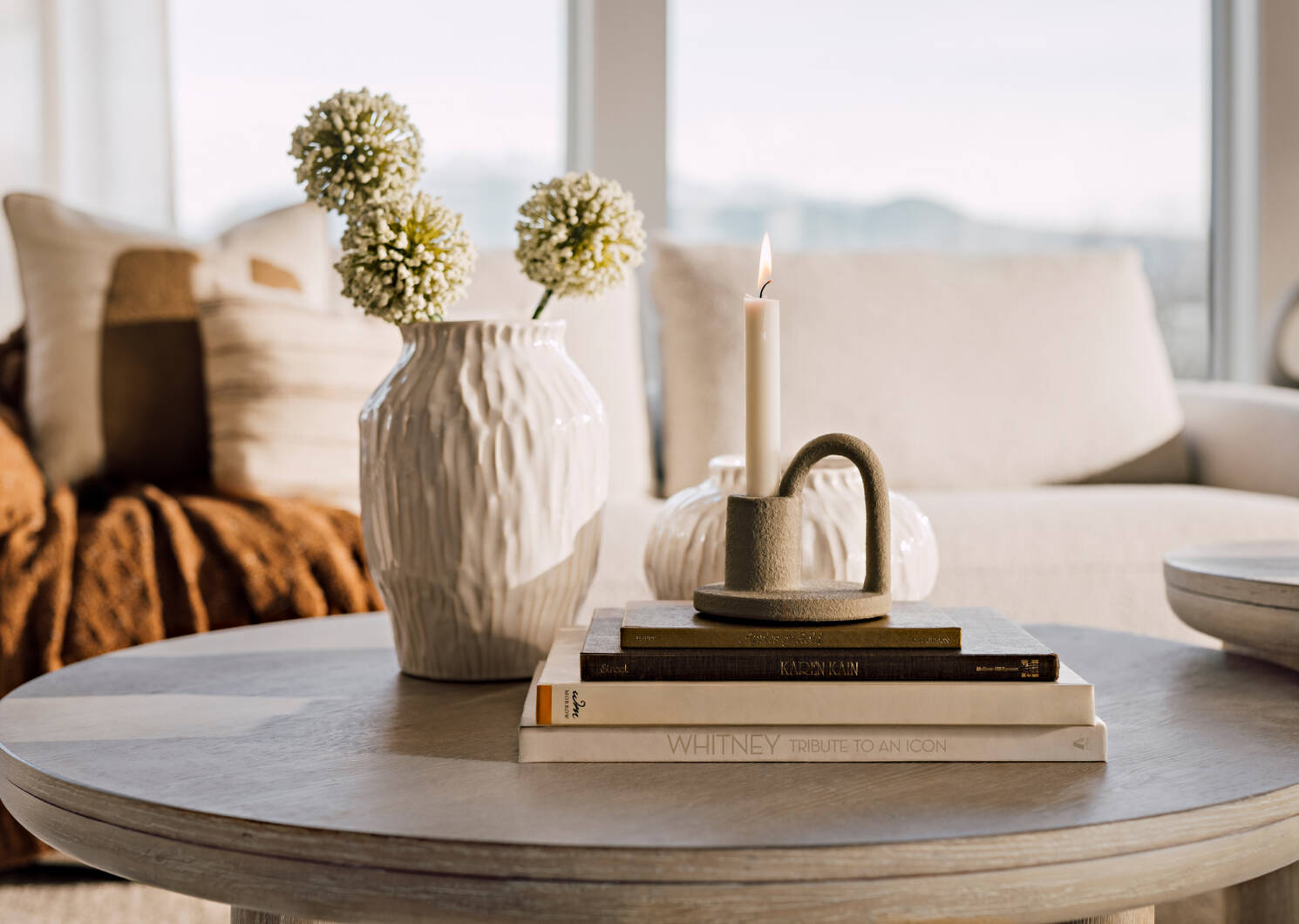 Newton Candle Holder Sand