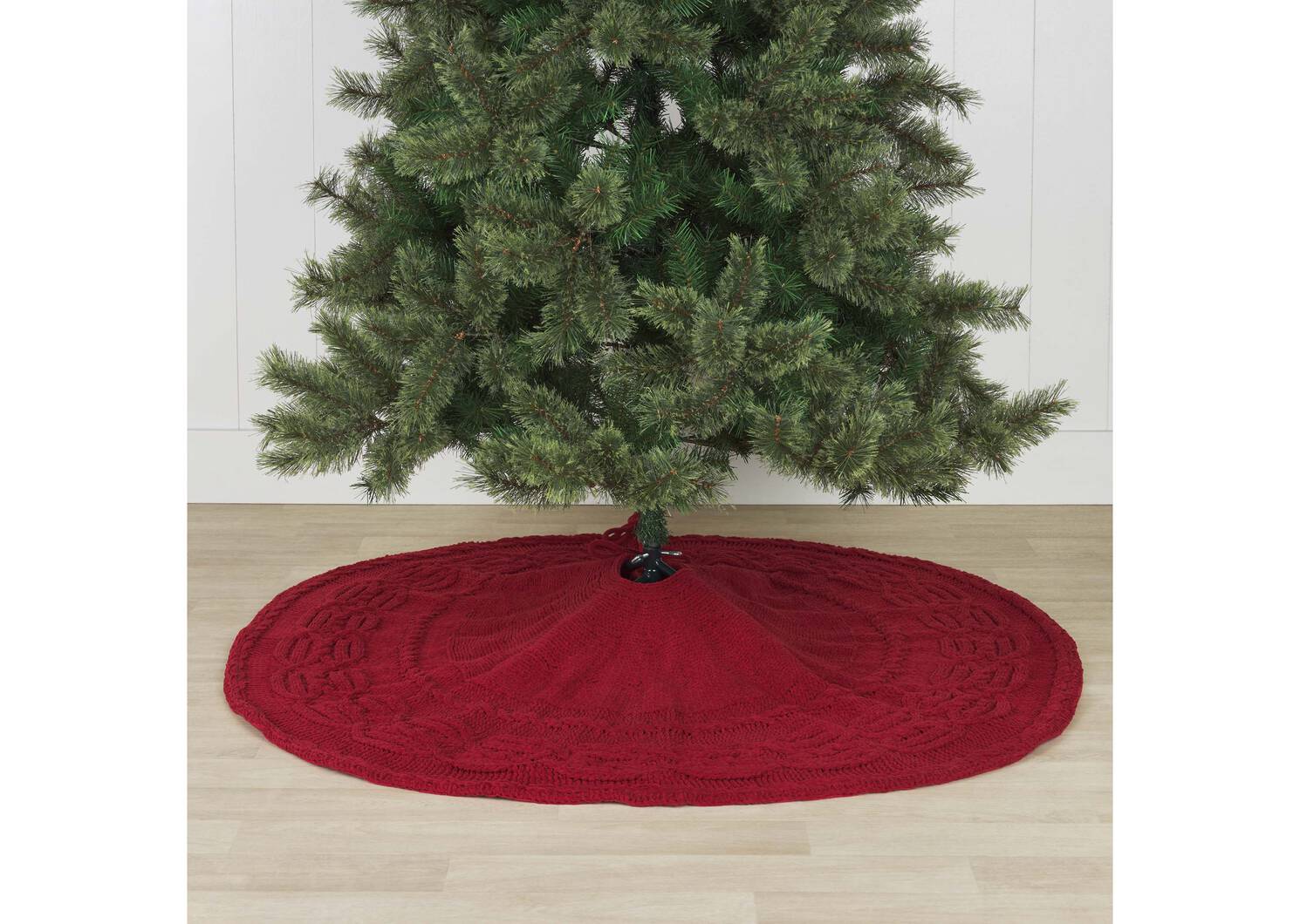 Lottie Knit Tree Skirt Red Urban Barn