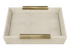Petit plateau similicuir Burrell sable