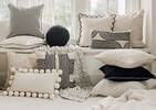 Finn Boucle Pillow 20x20 Black/Ivory