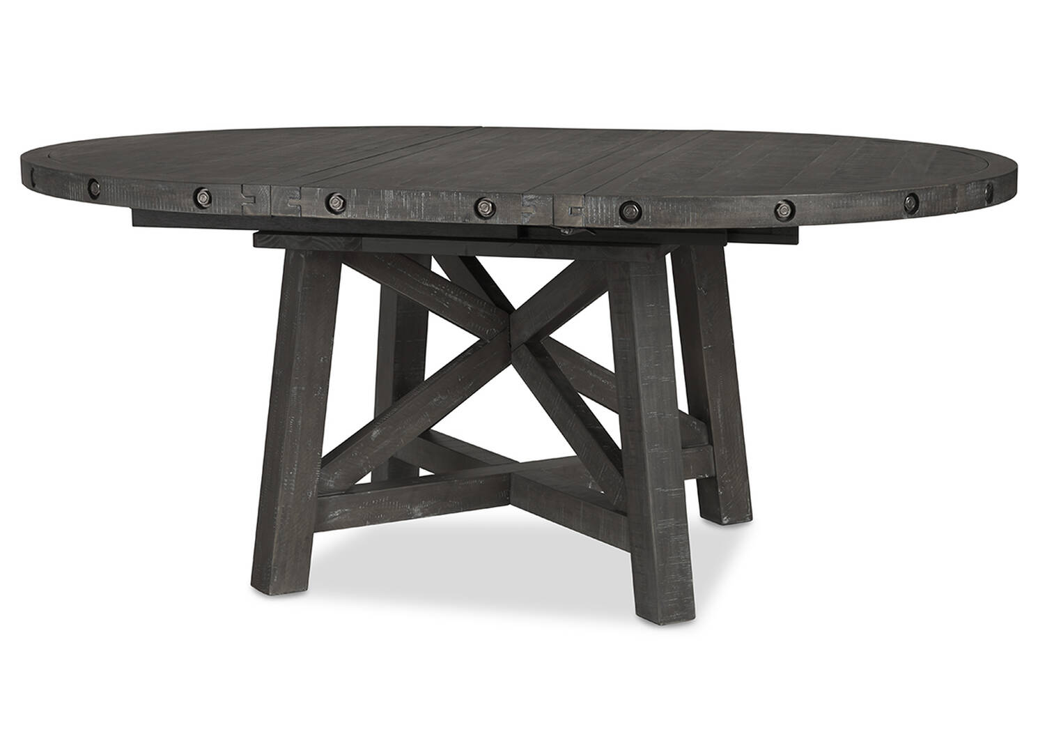 Ironside Ext Dining Table Rnd -Smoke