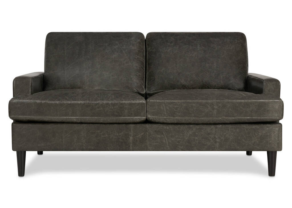 Causeuse en cuir Savoy -Jasper graphite