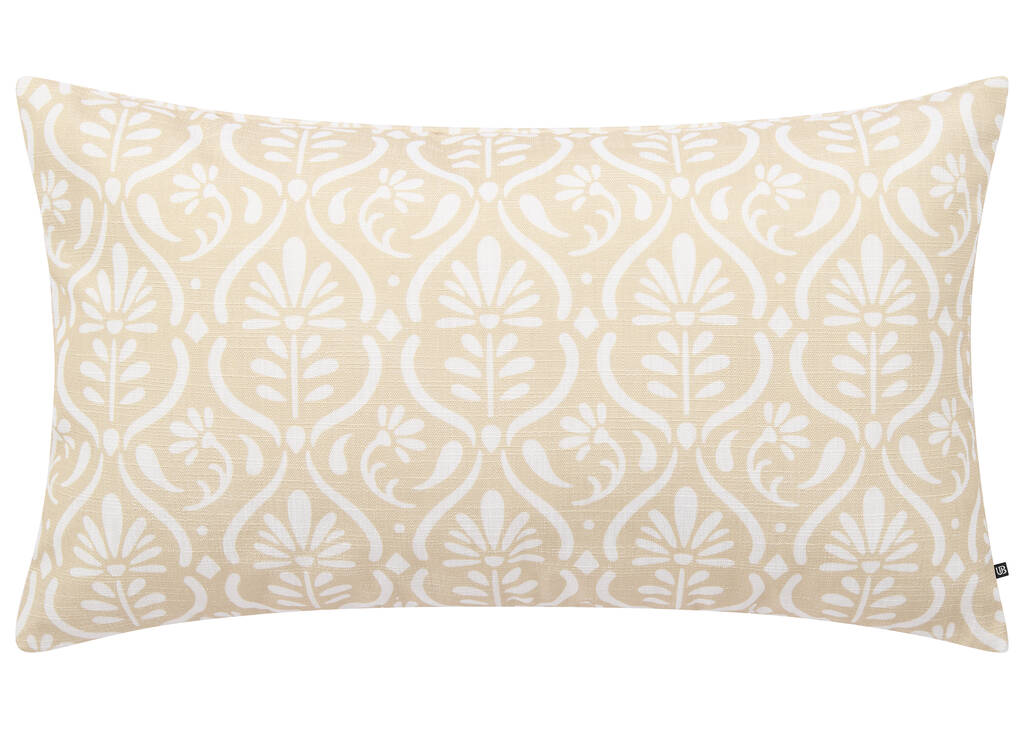 Lettie Pillow 14x24 Ivory/Tan