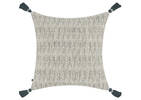 Coussin en coton jacquard Nia 20x20 gris