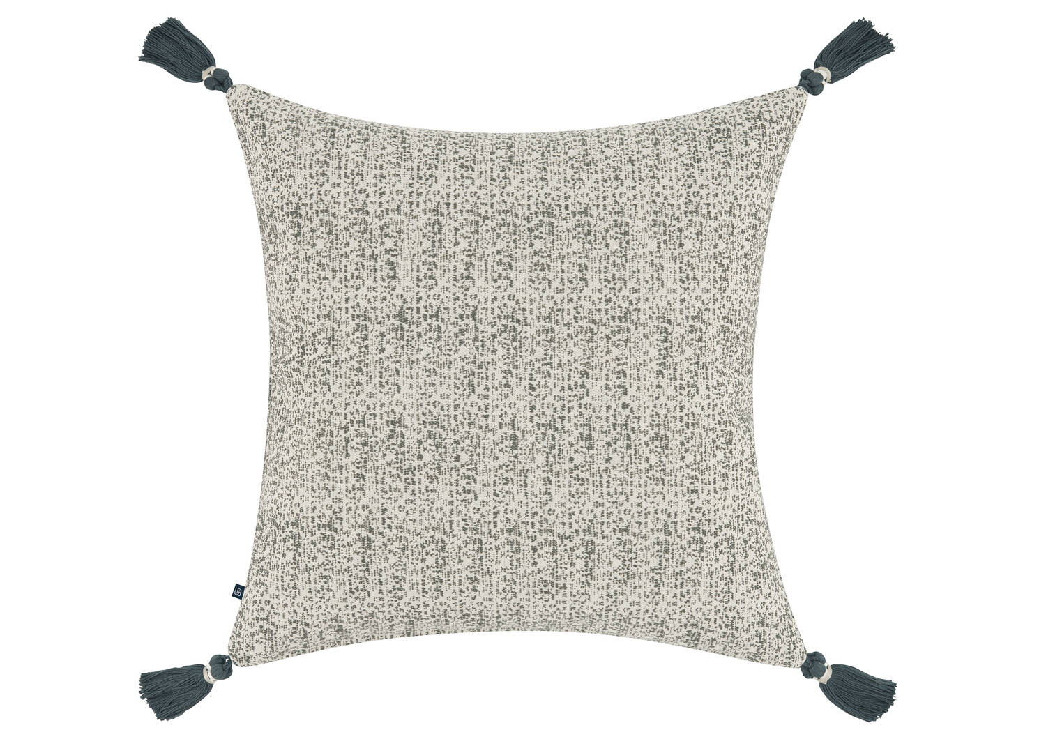 Coussin en coton jacquard Nia 20x20 gris