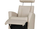 Fauteuil inc. cuir Belvedere -Tre cendré