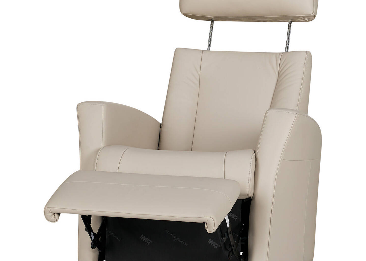 Belvedere Leather Recliner -Tre Cinder