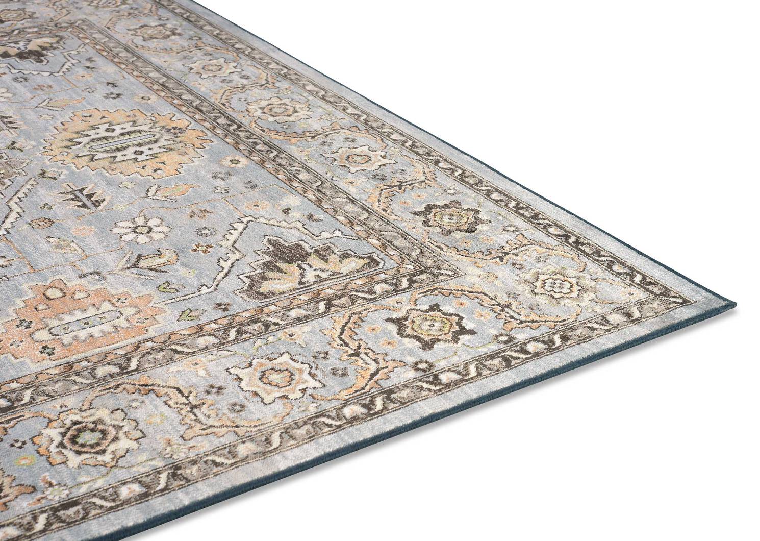 Yara Rug 94x133 Blue/Rust