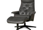 Fauteuil incl. en cuir Zeta -Sol ardoise