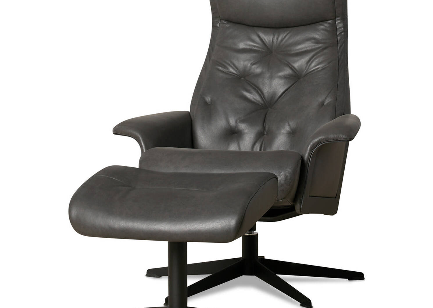 Fauteuil incl. en cuir Zeta -Sol ardoise