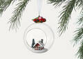 Orn. boule en verre Red Truck