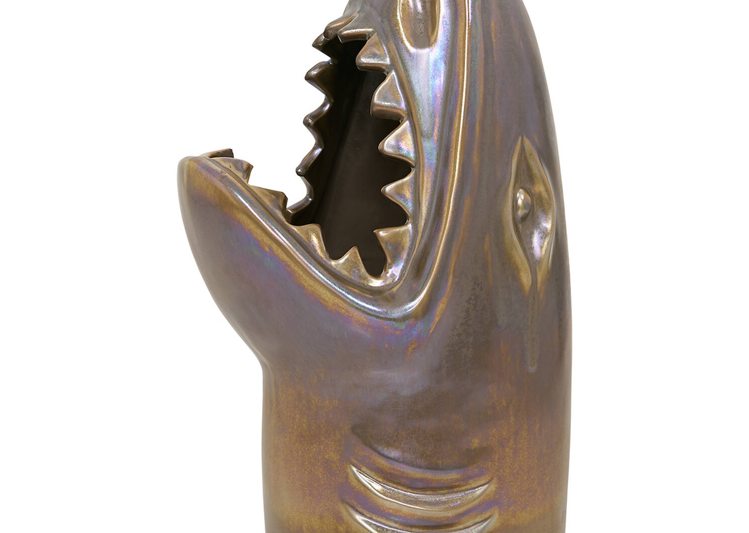 Shark Vase Pewter