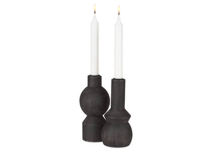 Ezio Candle Holders Black