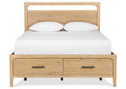 Marisol Storage Bed -Nevin Sand, QUEEN