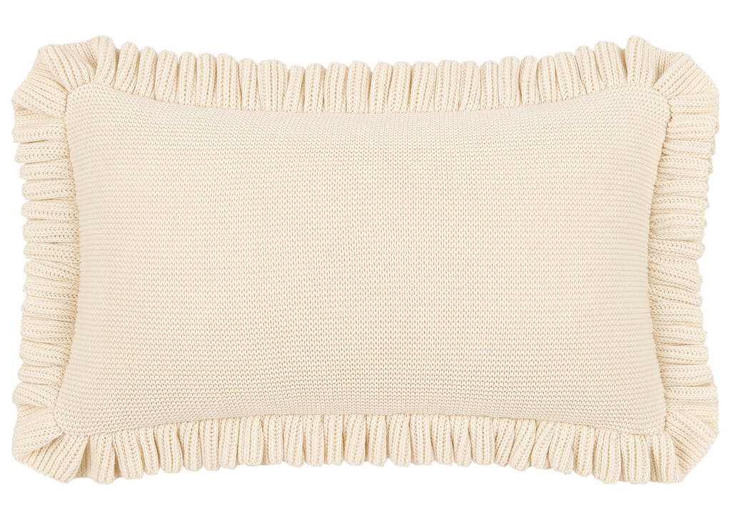 Claridge Cotton Ruffle Pillow 14x24 Nat