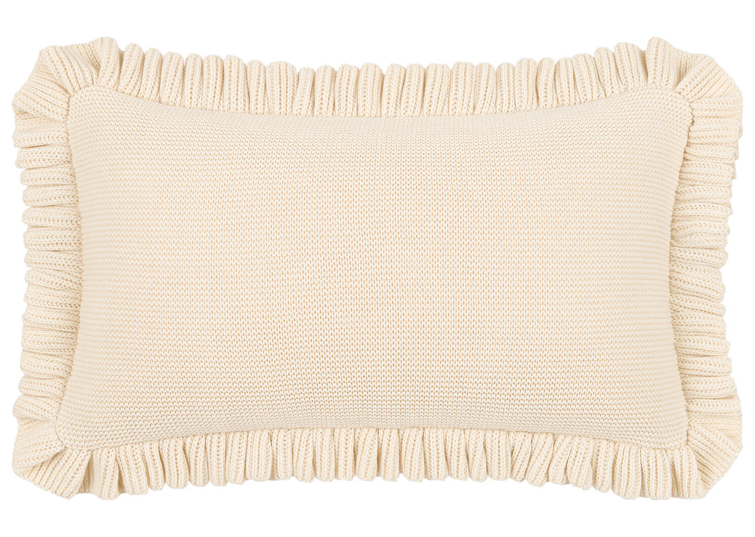Claridge Cotton Ruffle Pillow 14x24 Nat