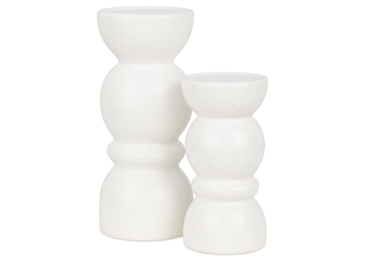 Emile Candle Holder Tall White