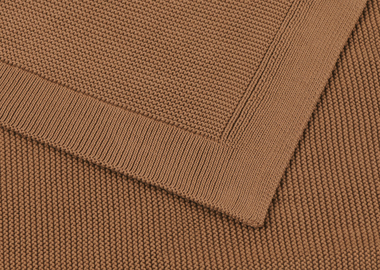 Jeté en coton Ashby caramel