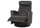Fauteuil inc. cuir Gabriel -Sol ardoise