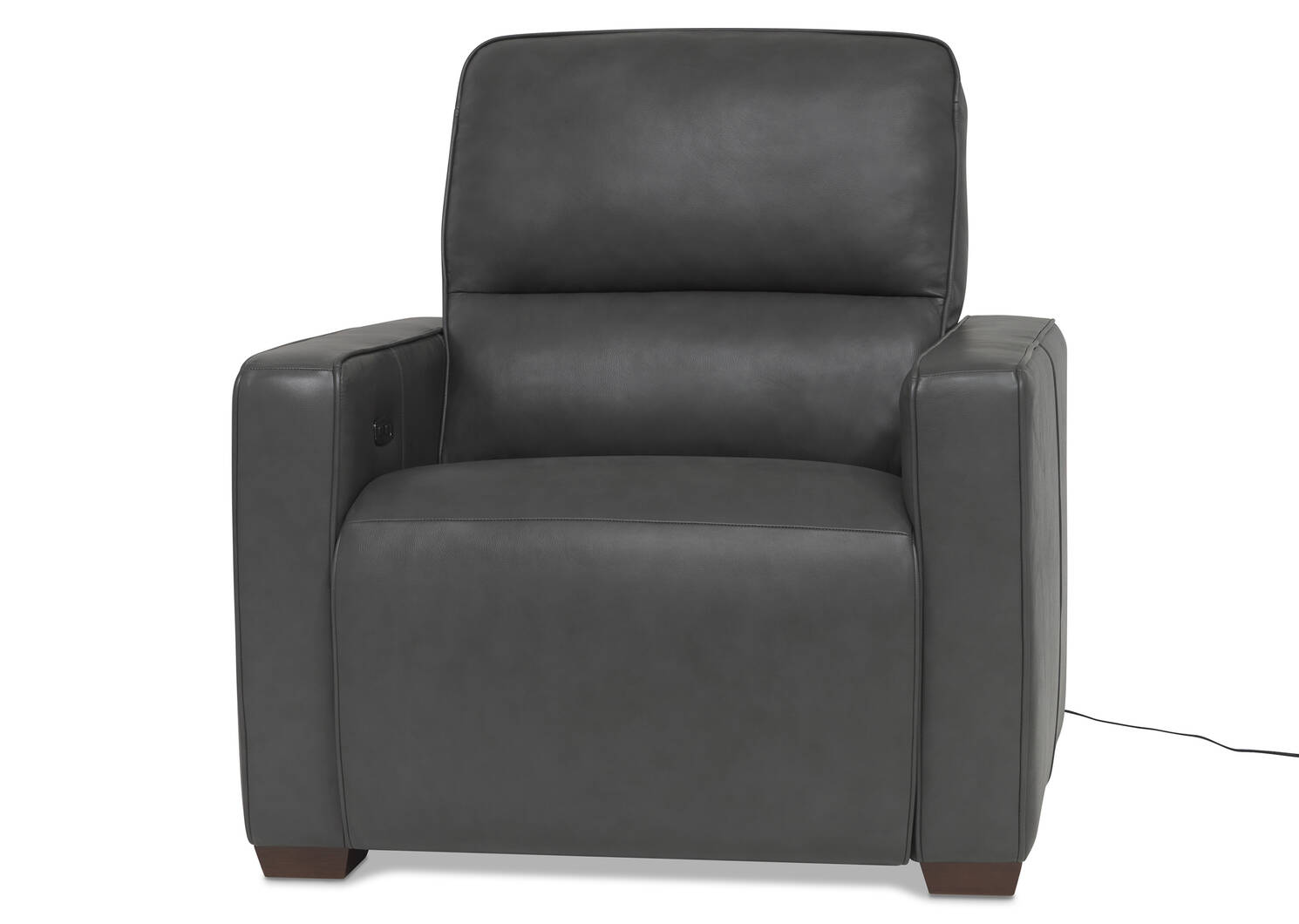 Reese Leather Recliner -Arlo Smoke