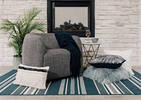 Matira Rug - Stripe Atlantic/Ivory