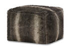 Fauna Faux Fur Pouf Grey Wolf