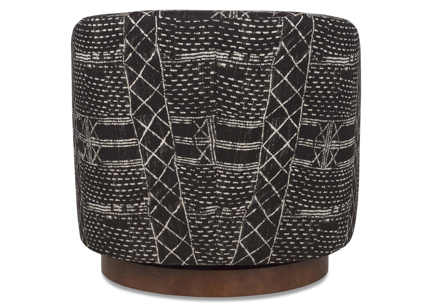 Caleb Swivel Armchair -Cavett Noir