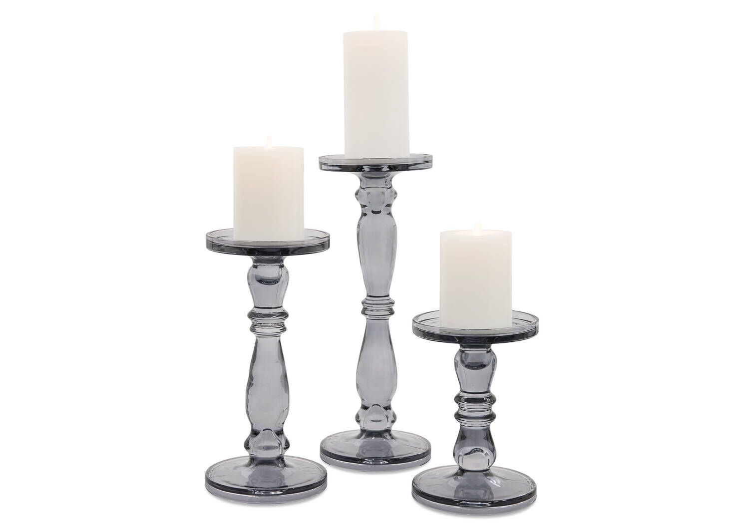 Agatha Candle Holders -Grey