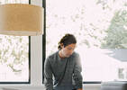 Lampe suspendue tambour Camila naturelle