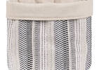 Jovie Stripe Bread Basket White/Atlan