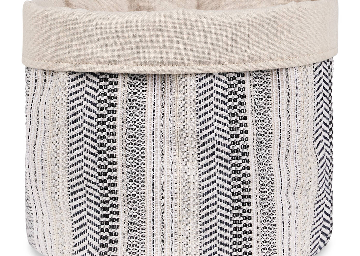 Jovie Stripe Bread Basket White/Atlan