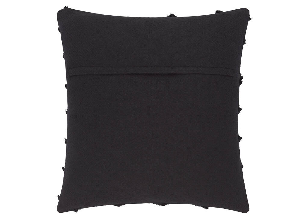 Coussin avec franges Odessa 20x20 noir