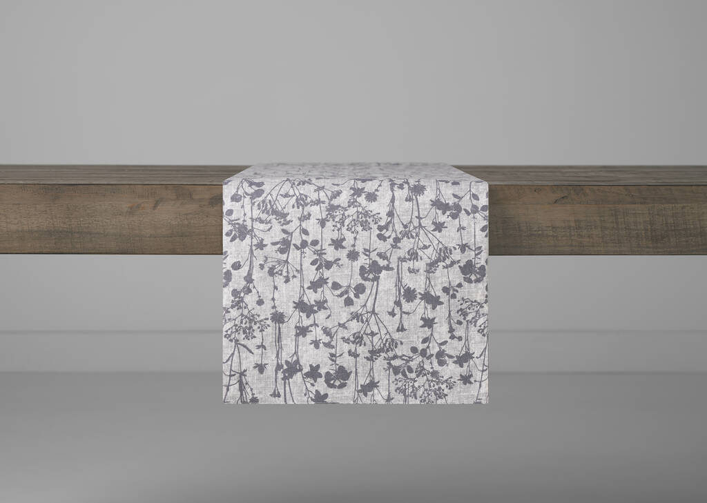 Chemin de table Erin ivoire/gris