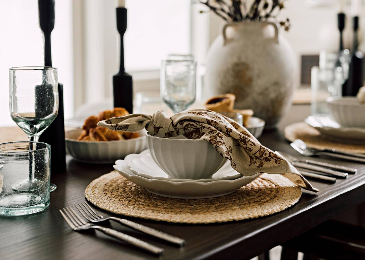 Acorn Napkins Set of 6 Natural/Fawn