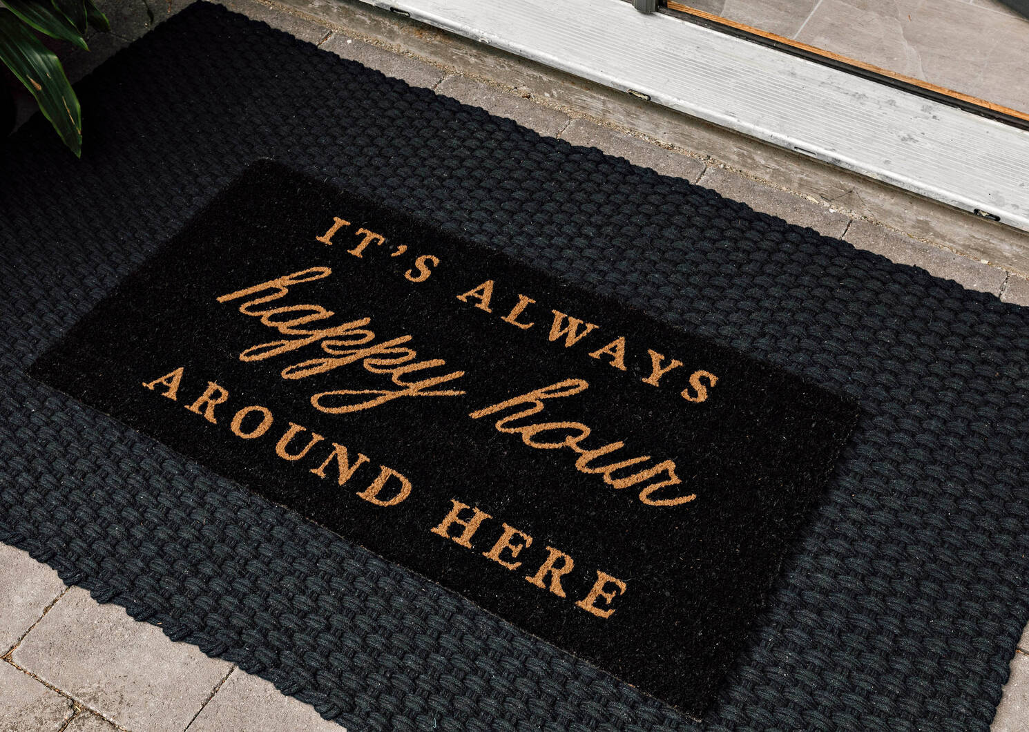 Happy Hour Doormat Grey