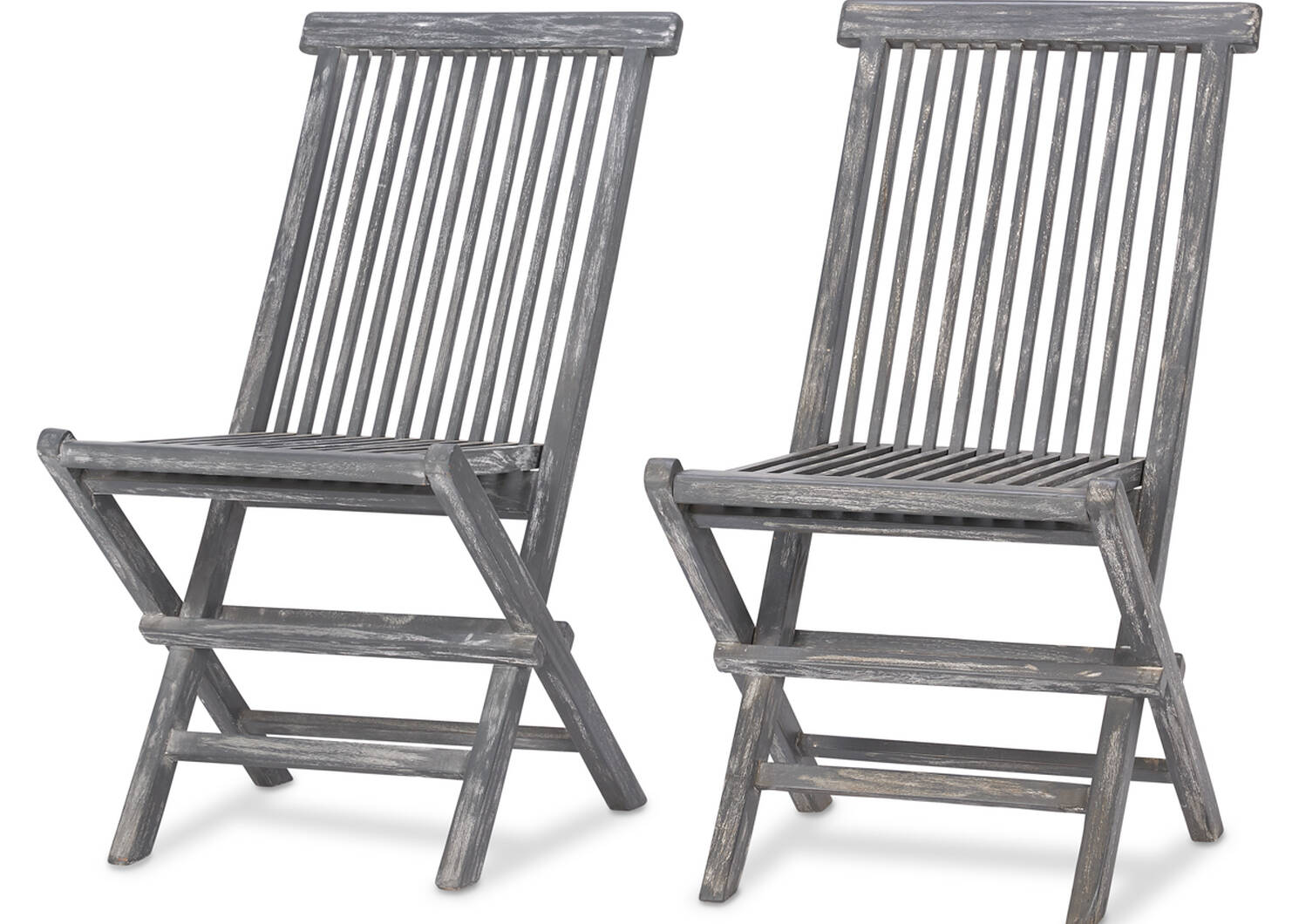 Deux chaises Galiano -teck gris
