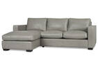 Brewer Custom Leather Sofa chaise