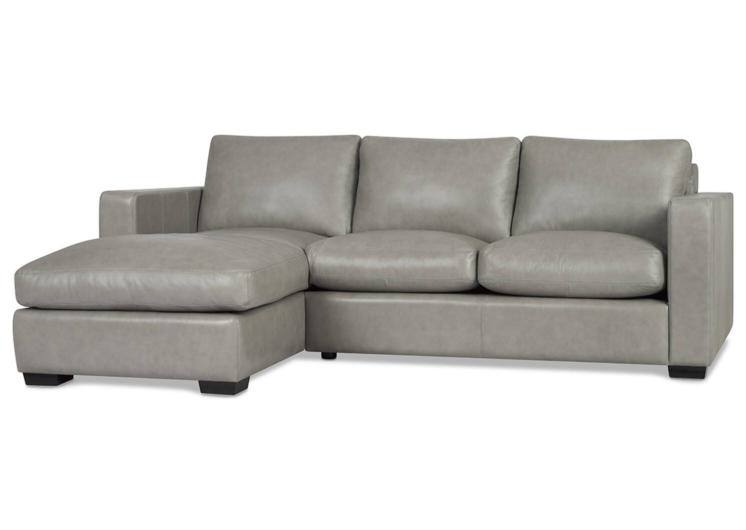 Brewer Custom Leather Sofa chaise