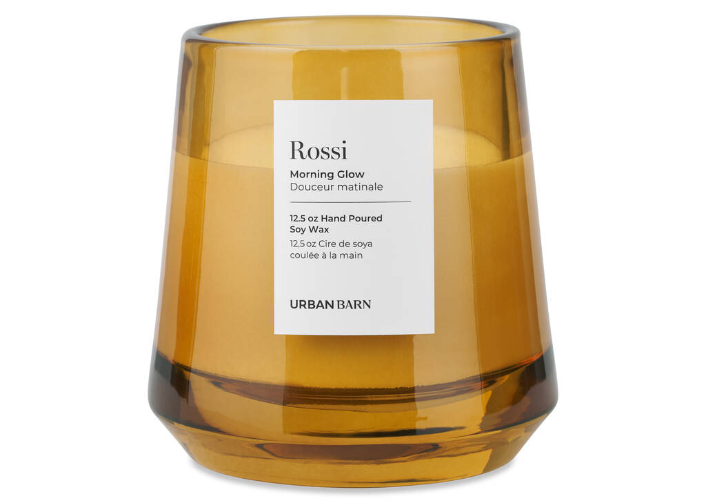Grande bougie en pot Rossi ambr&eacute;e