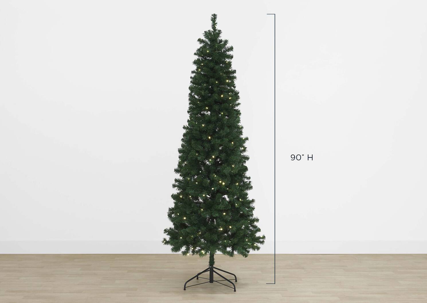 Claus Tree 7.5ft Slim Pre-lit LED Gre