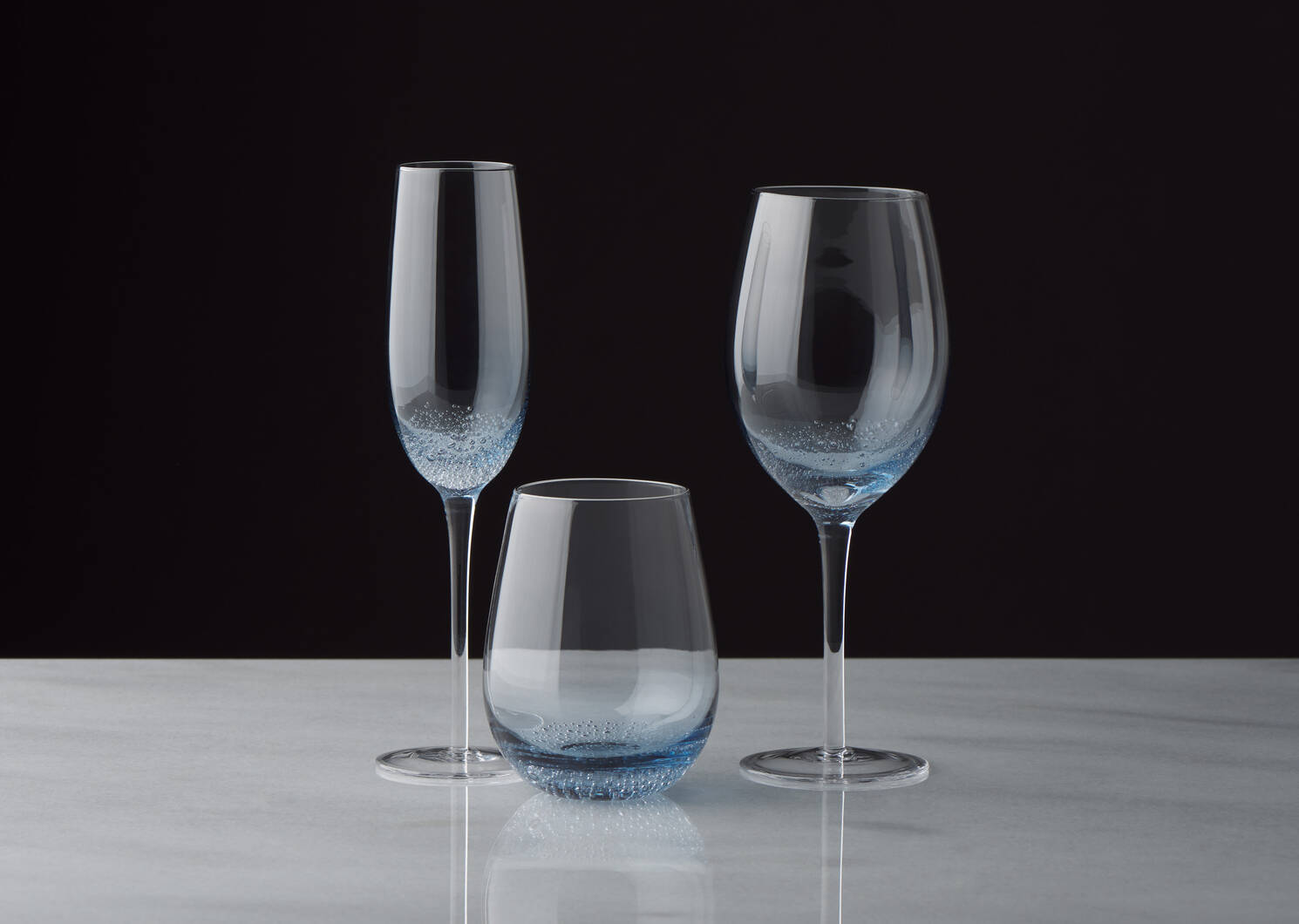 Verre court Joie bleu